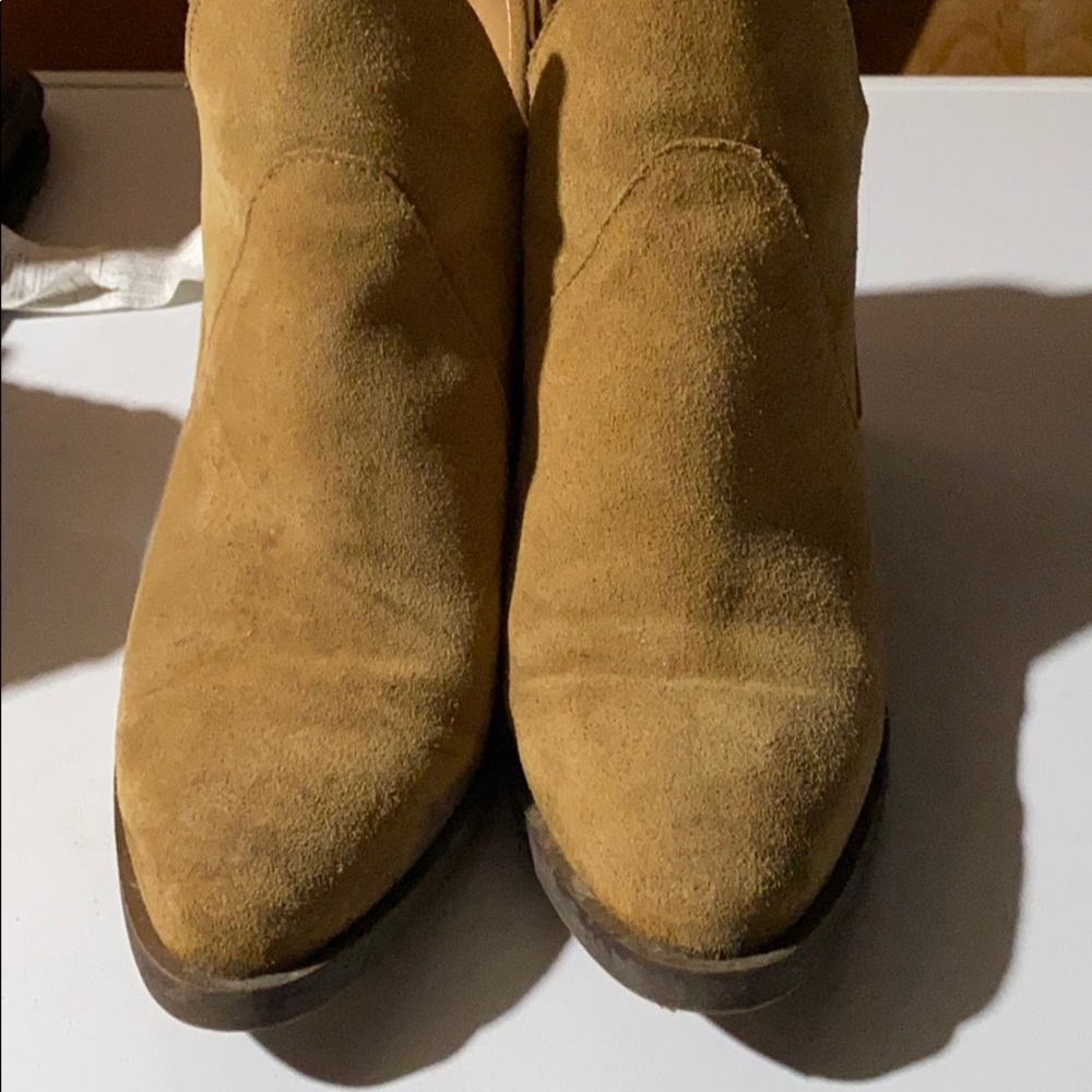 Fringe suede booties